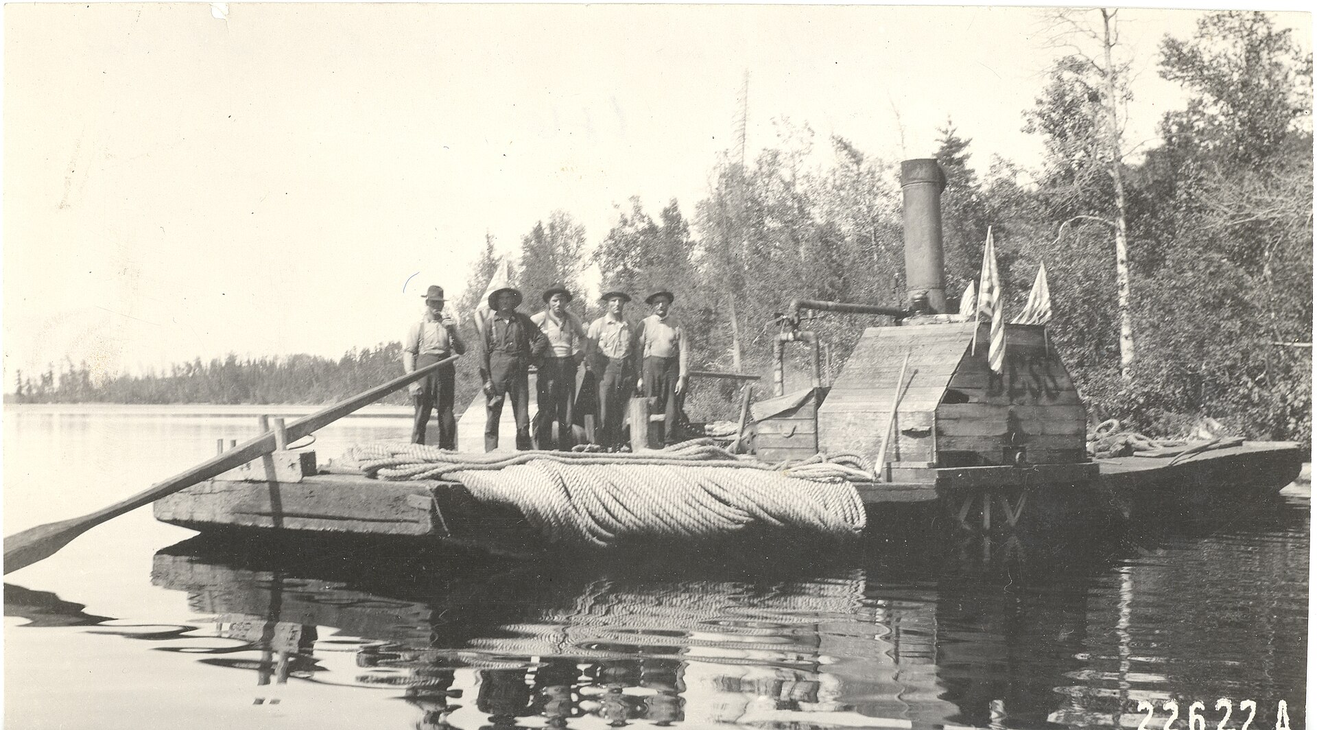 "Bull of the Woods" on Birch Lake. St. Croix Logging and Milling Company (5187332113) — St. Louis County, Minnesota