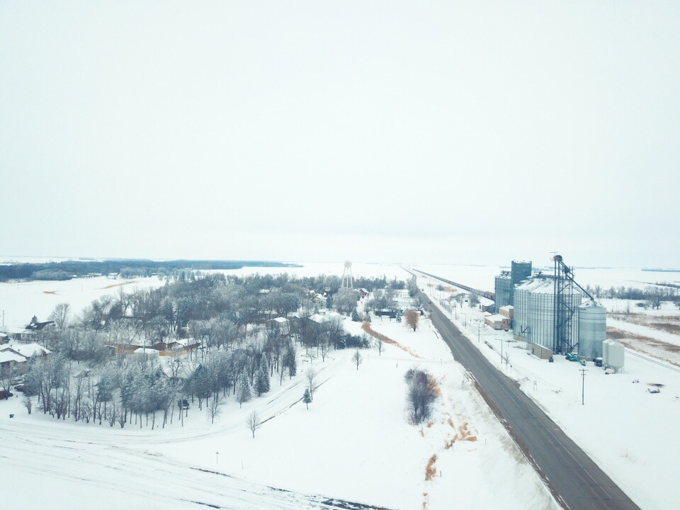 Skyline of Wolverton MN Taken by Drone — Wilkin County, Minnesota