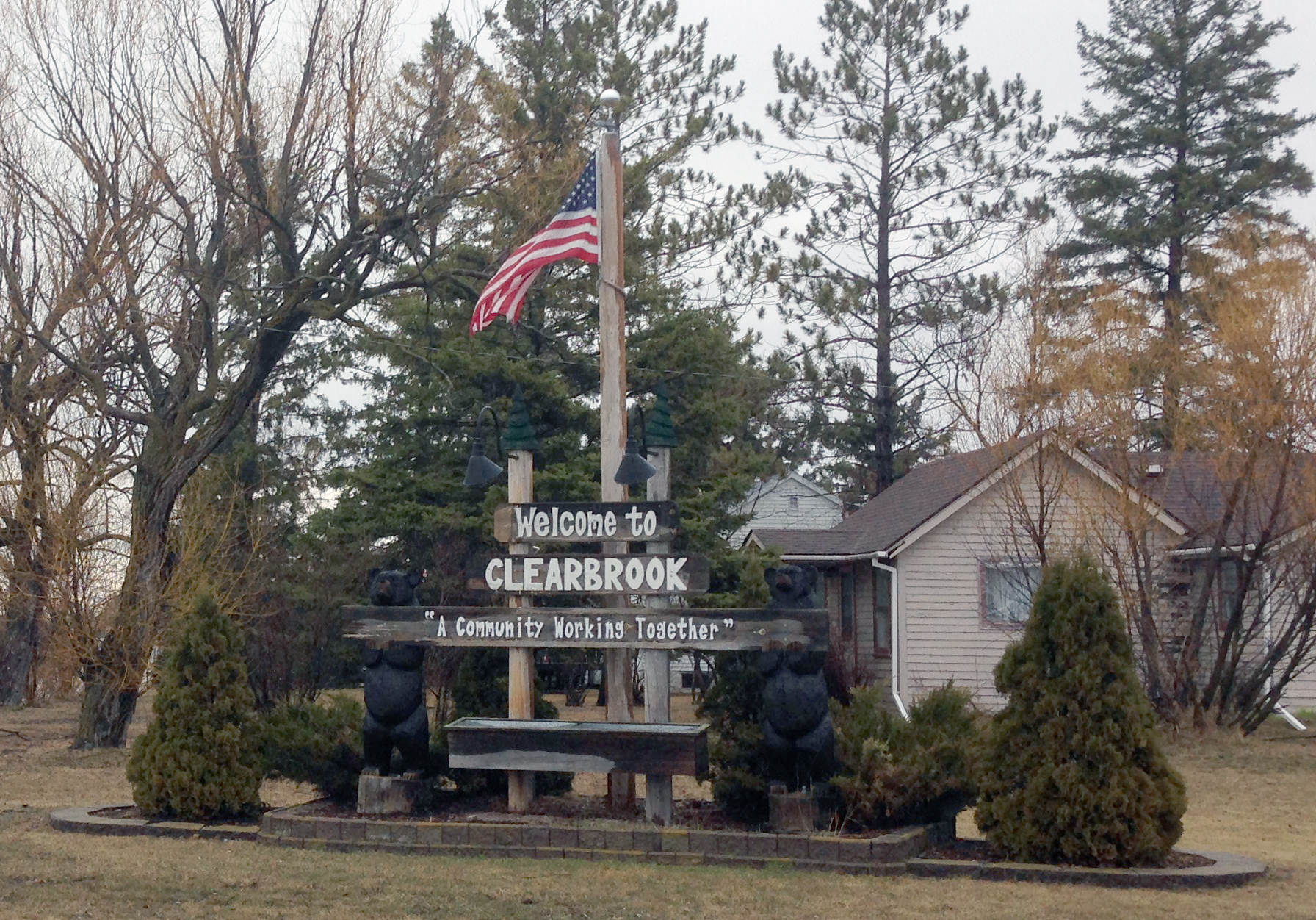 Welcome to Clearbrook Minnesota sign — Clearwater County, Minnesota
